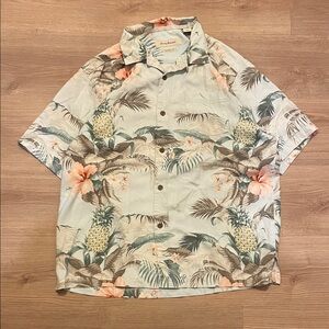 Tommy Bahama Mint Green Tropical Pineapple Button-Down Shirt